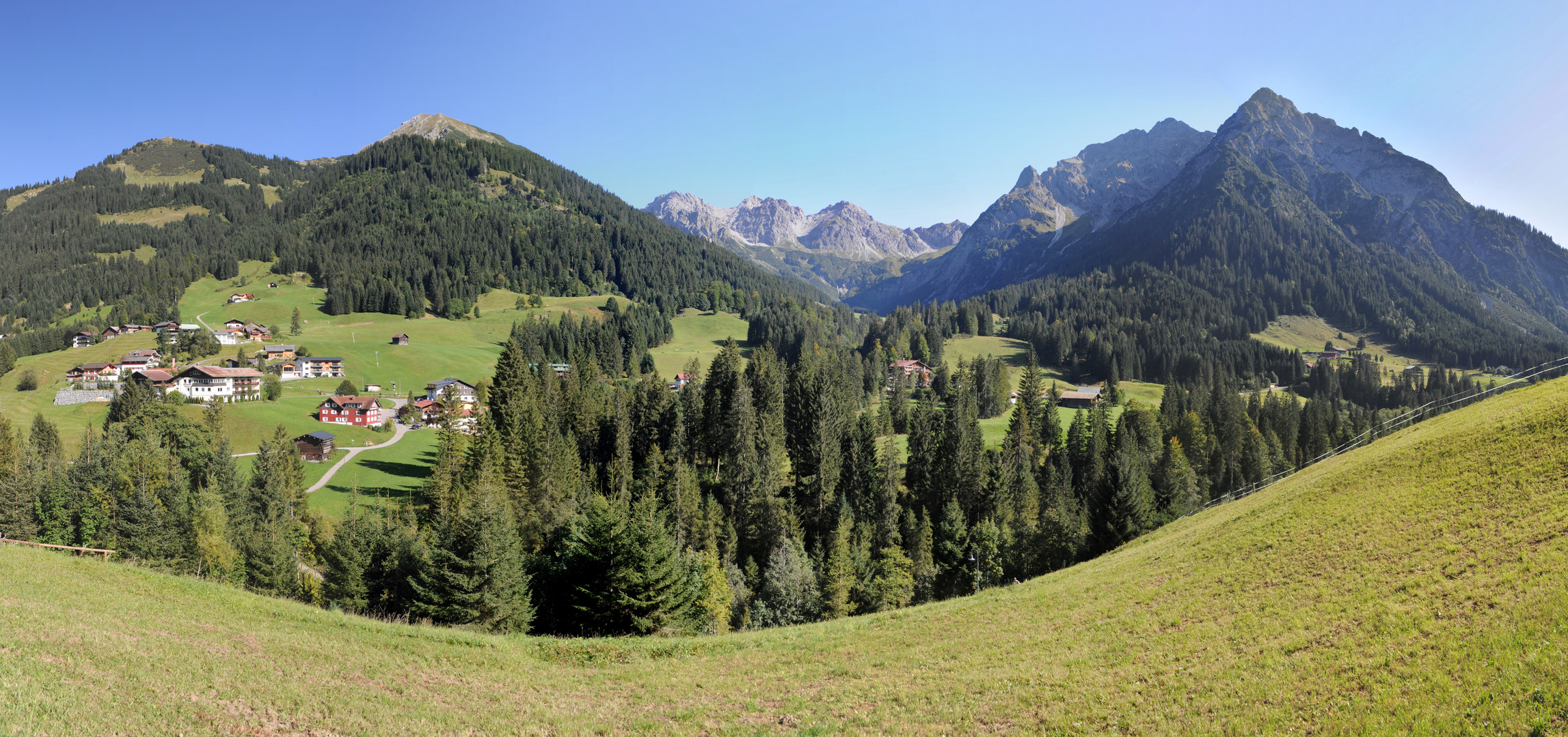 Blick auf die Schafalpenköpfe, Elfer und Zwölfer