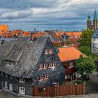 Blick auf die schöne Alstadt Goslar