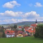 Blick auf die schönen Häuser unseres Dorfes