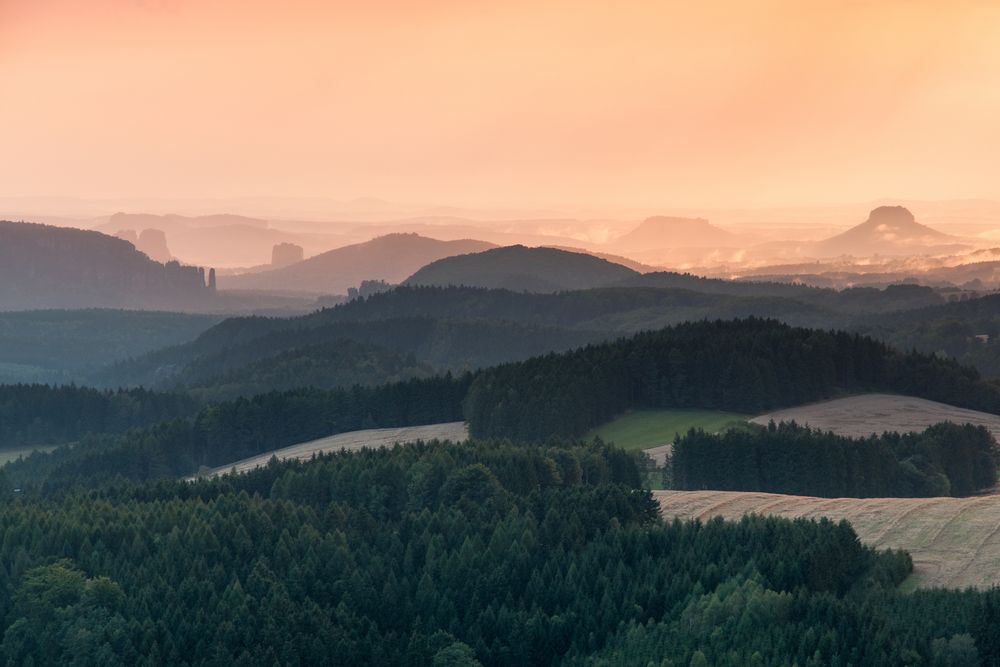 Blick auf die Schrammsteine