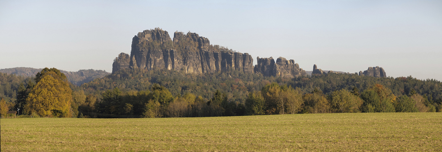 Blick auf die Schrammsteine