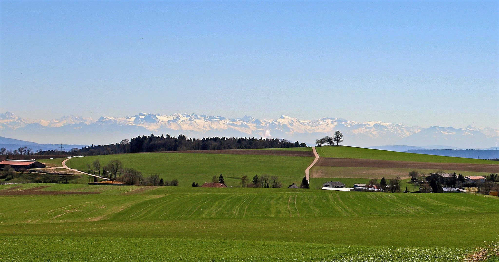 Blick auf die Schweizer Alpen