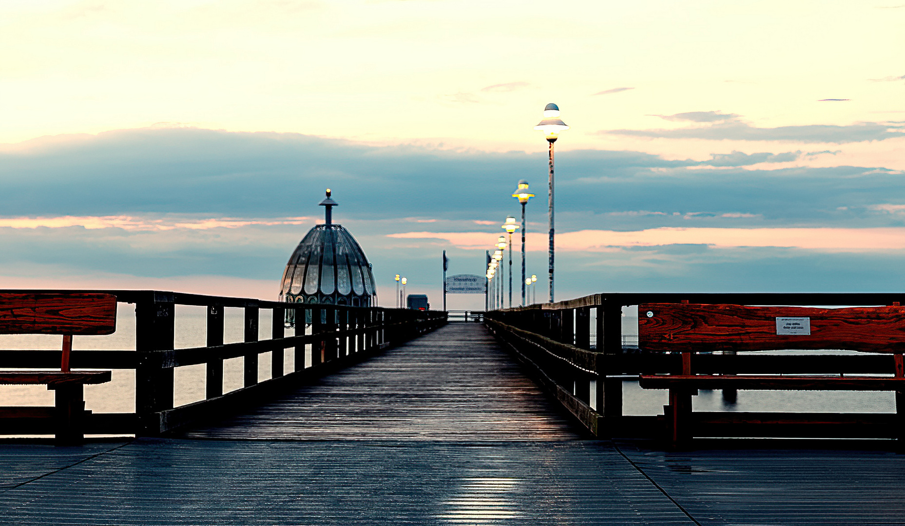 Blick auf die Seebrücke