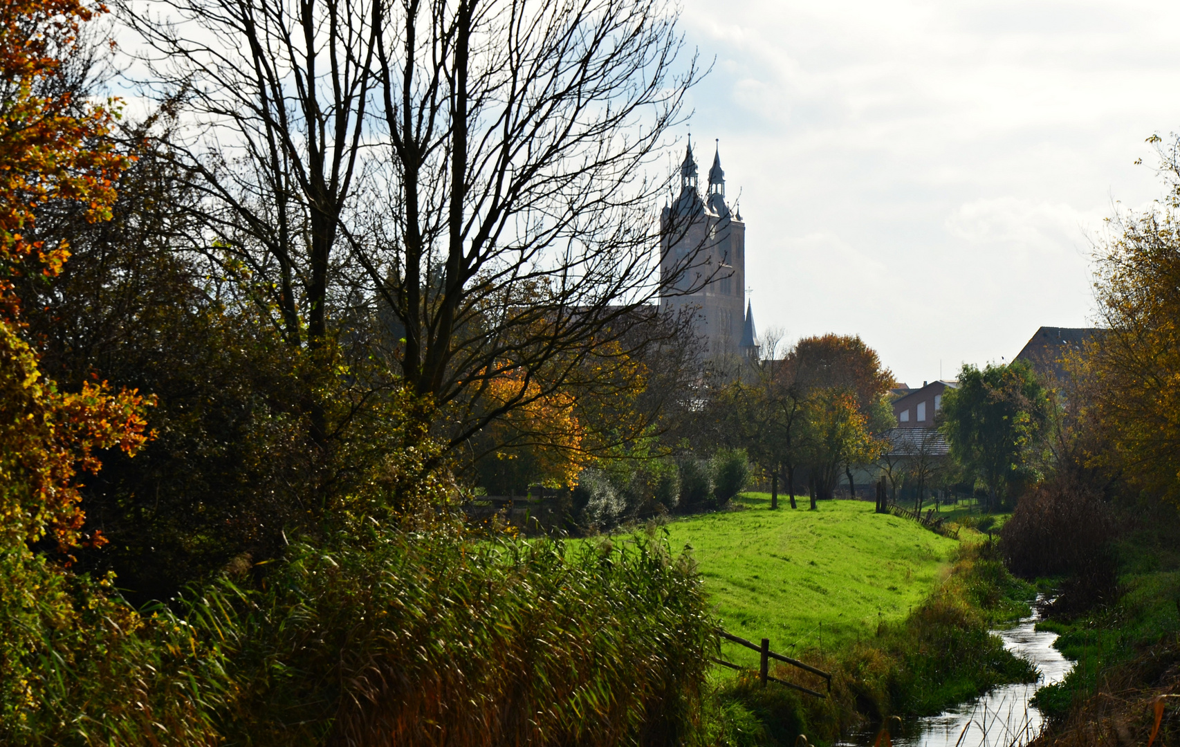 Blick auf die Seehäuser Petrikirche