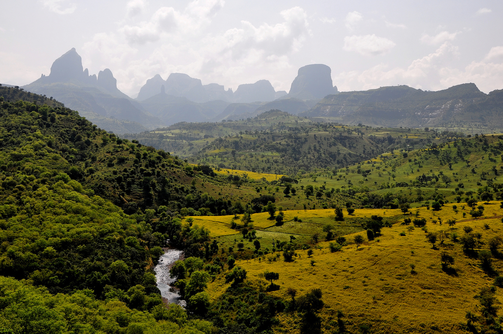 Blick auf die Simien Mountains - Äthiopien 