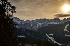 Blick auf die Sprungschanze