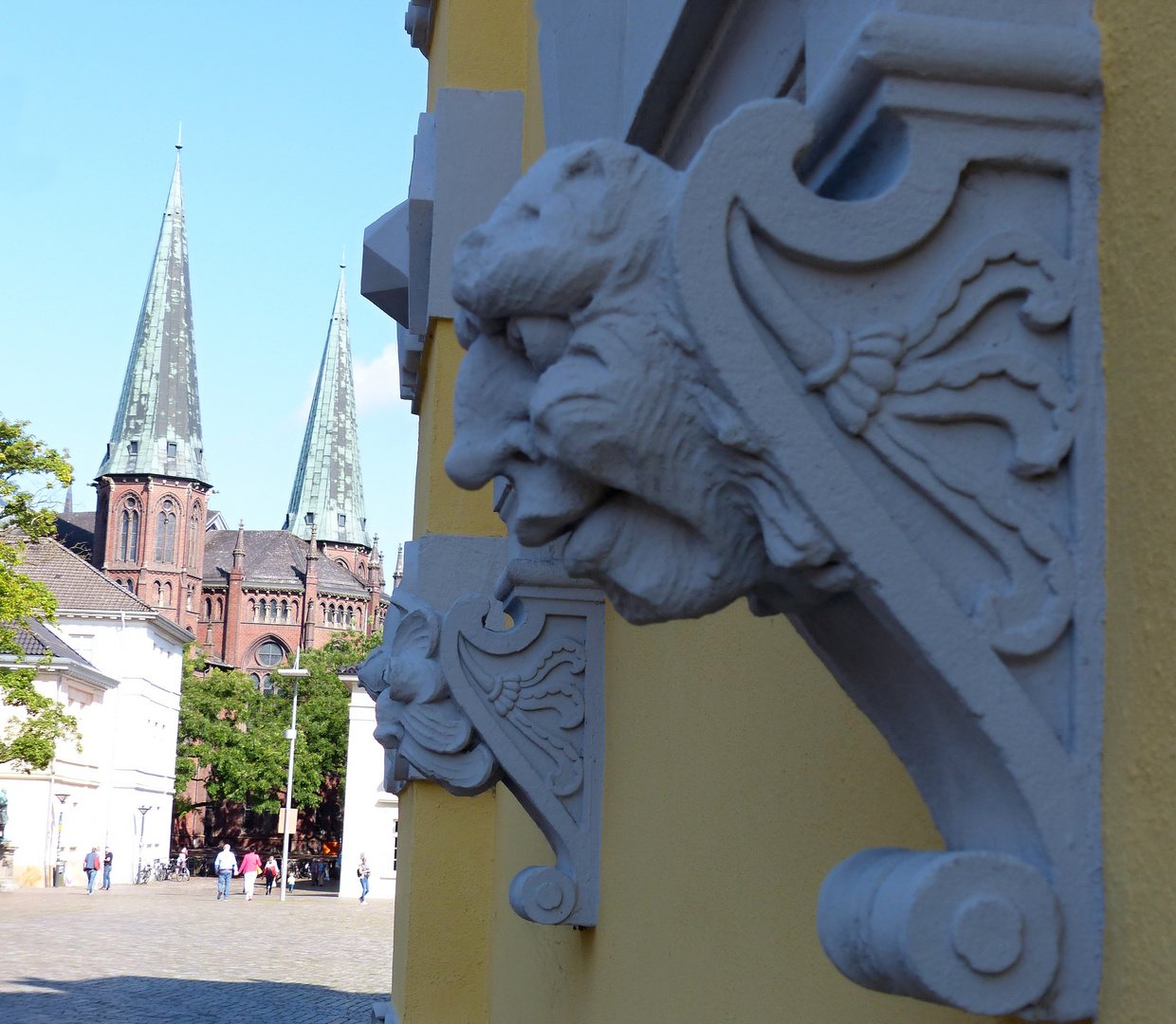 Blick auf die St. Lambertikirche