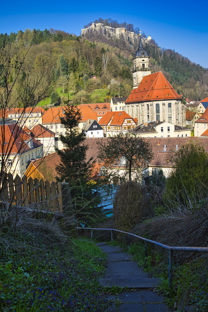 Blick auf die Stadt Königstein