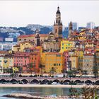 Blick auf die Stadt Menton an der Cote Azur