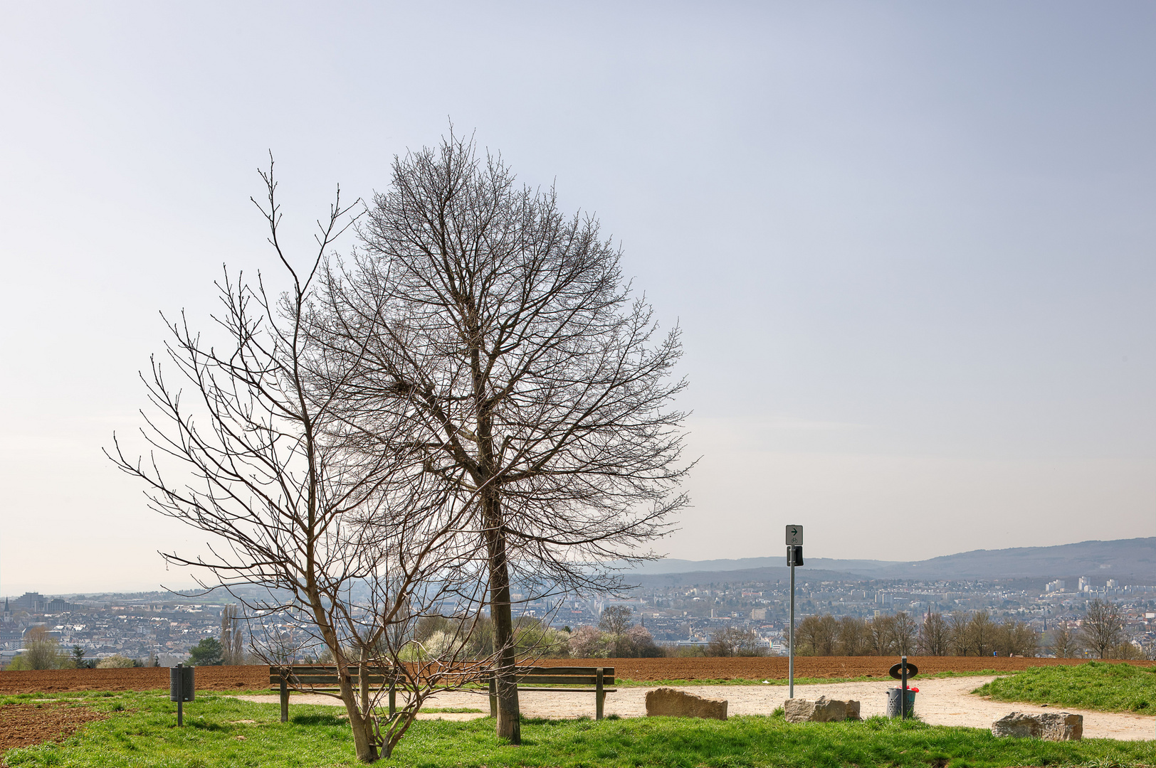 Blick auf die Stadt mit Fernblick, Wiesbaden