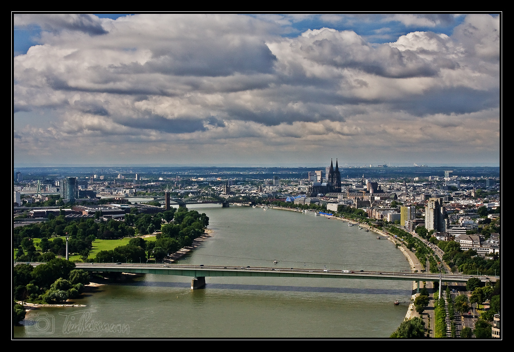 blick auf die stadt mit "K"