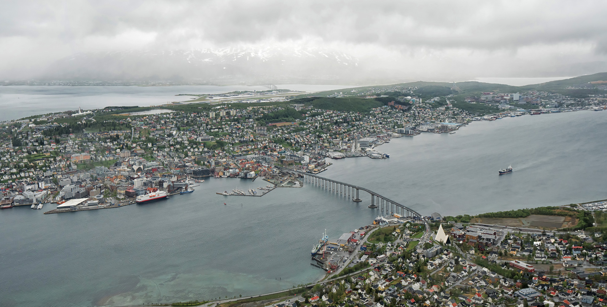 Blick auf die Stadt Tromso - Norway