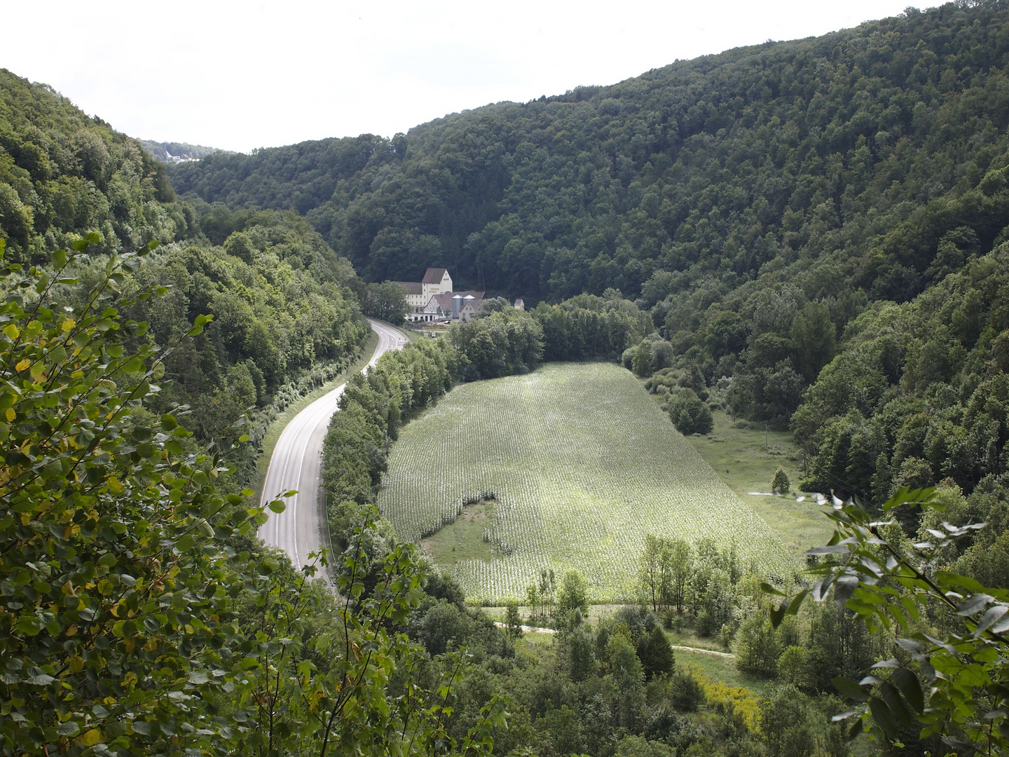 blick auf die straubmühle, rohrachtal nach amstetten