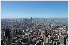 Blick auf die Südspitze Manhattans (vom Empire State Building); 2012