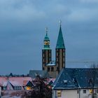 Blick auf die Türme der Marktkirche in Goslar