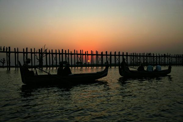 Blick auf die U-Bein-Brücke