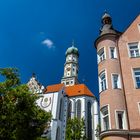 Blick auf die Ulrichsbasilika im Sonnenlicht