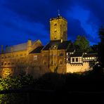 Blick auf die Wartburg zur "Blauen Stunde"