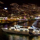 Blick auf die Weihnachtsbeleuchtung von Funchal