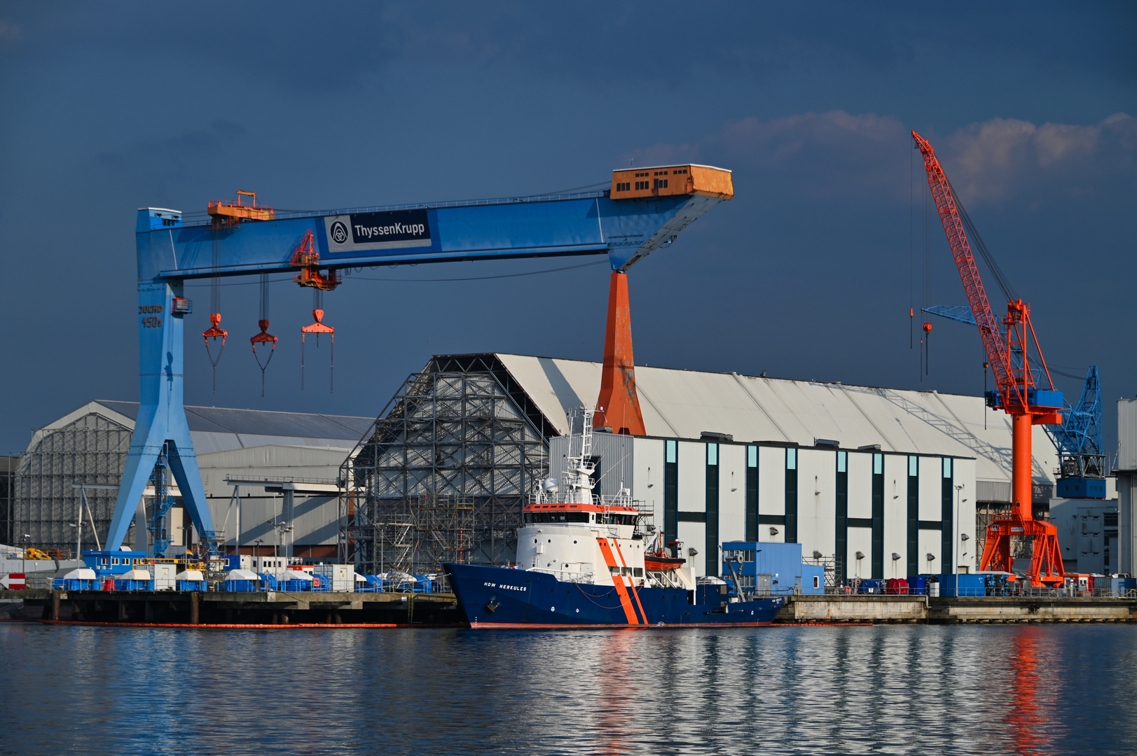 Blick auf die Werft