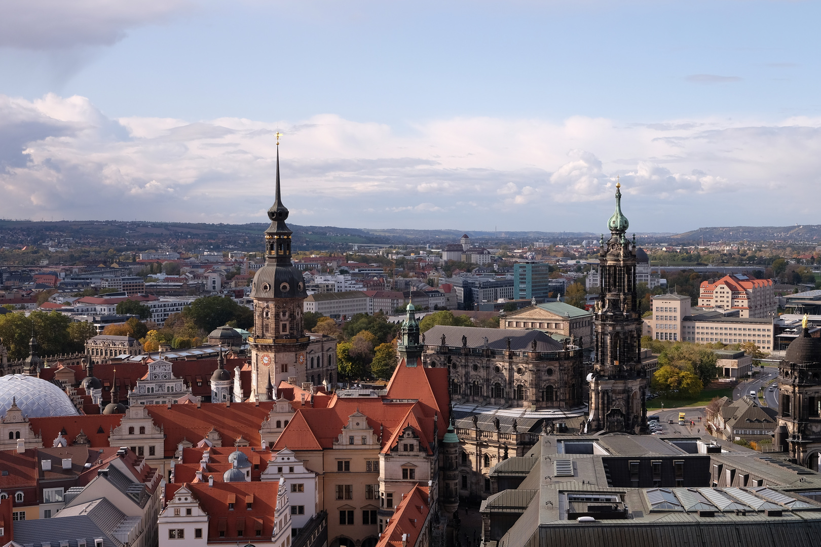 Blick auf die wieder "erstehende" Altstadt von Dresden...