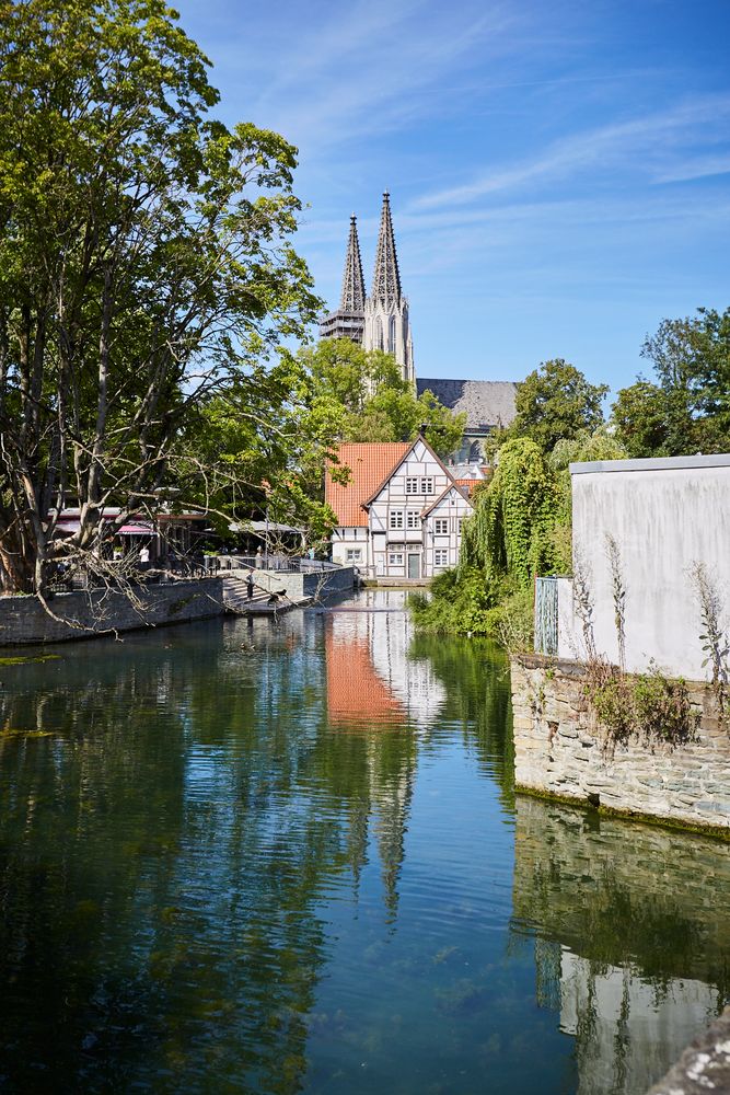 Blick auf die Wiesenkirche in Soest Großer Teich Foto & Bild
