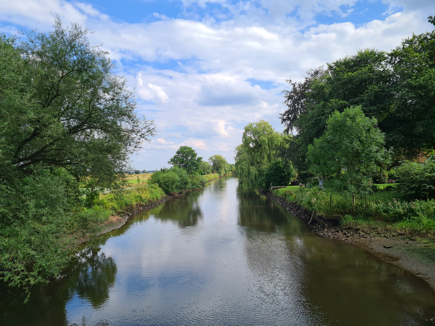 Blick auf die Wümme in Bremen-Borgfeld