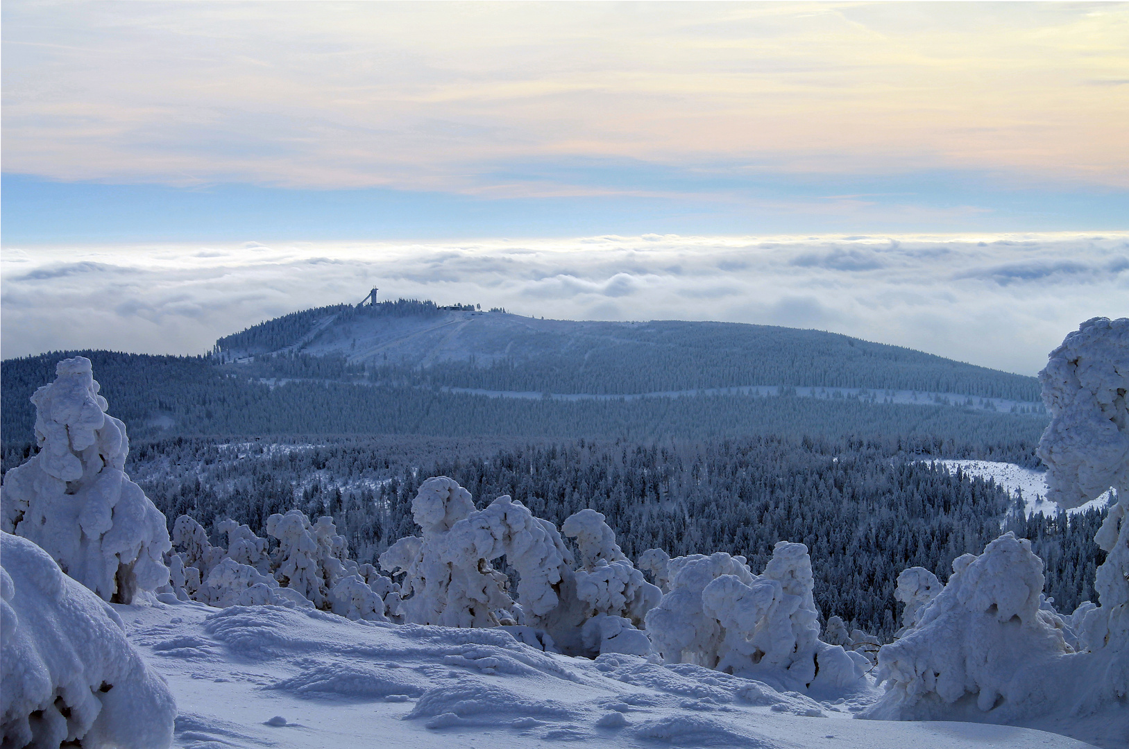 Blick auf die Wurmbergschanze (Harz)