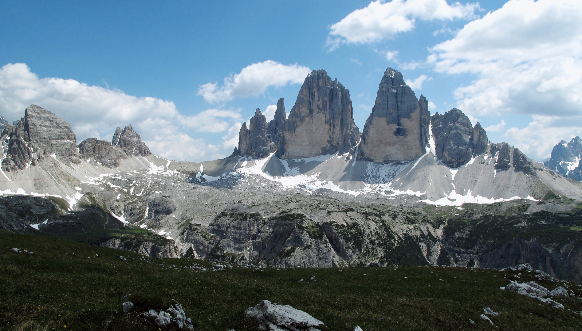 Blick auf Drei Zinnen von Gwengalpenjoch