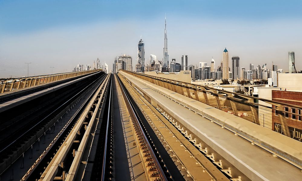 Blick auf Dubai Stadt