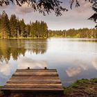 Blick auf einen pittoresken Moorsee