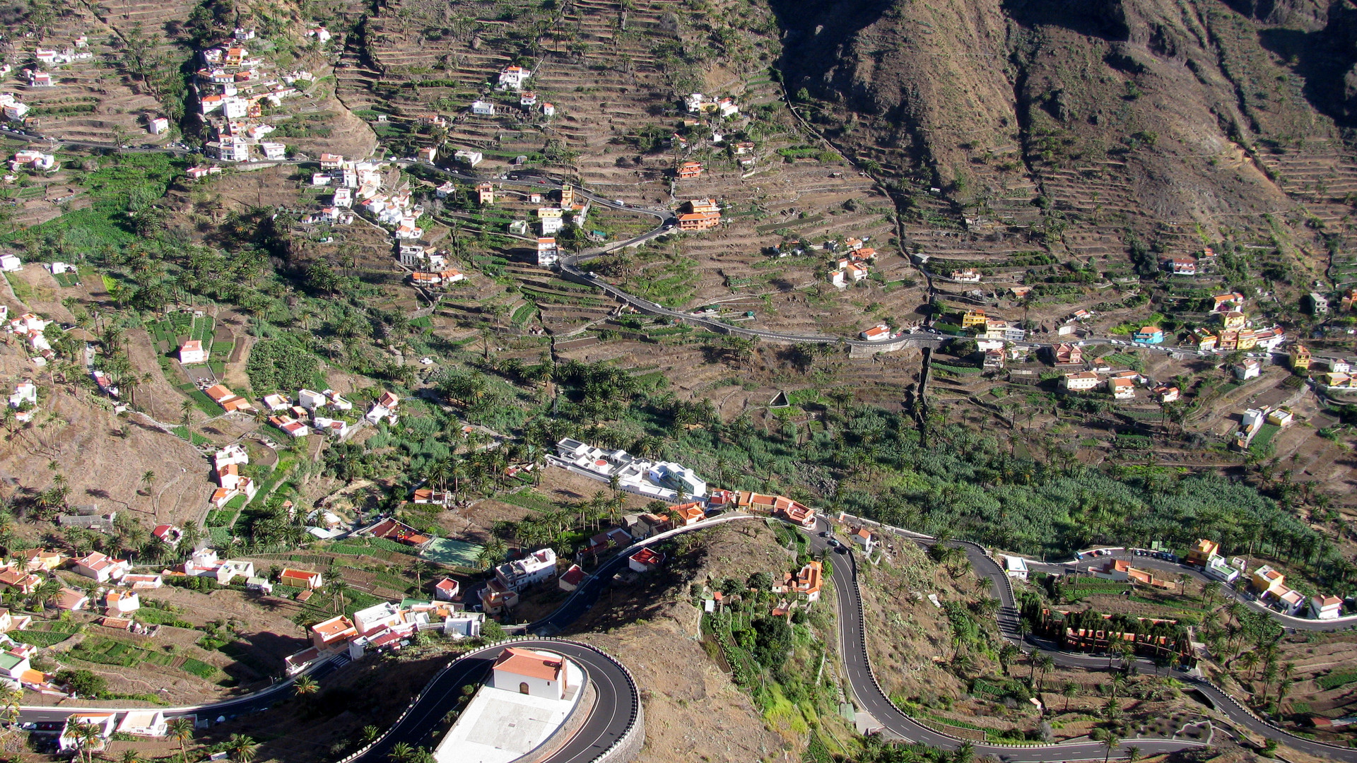 Blick auf El Retamal u. La Vizcaina - La Gomera