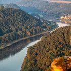 Blick auf Elbe und Stadt Wehlen