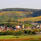Blick auf Erlenbach im Herbst 