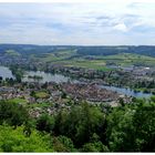 Blick auf Eschenz und Stein am Rhein mit Vorderbrugg