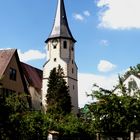 Blick auf evangelische  Kirche