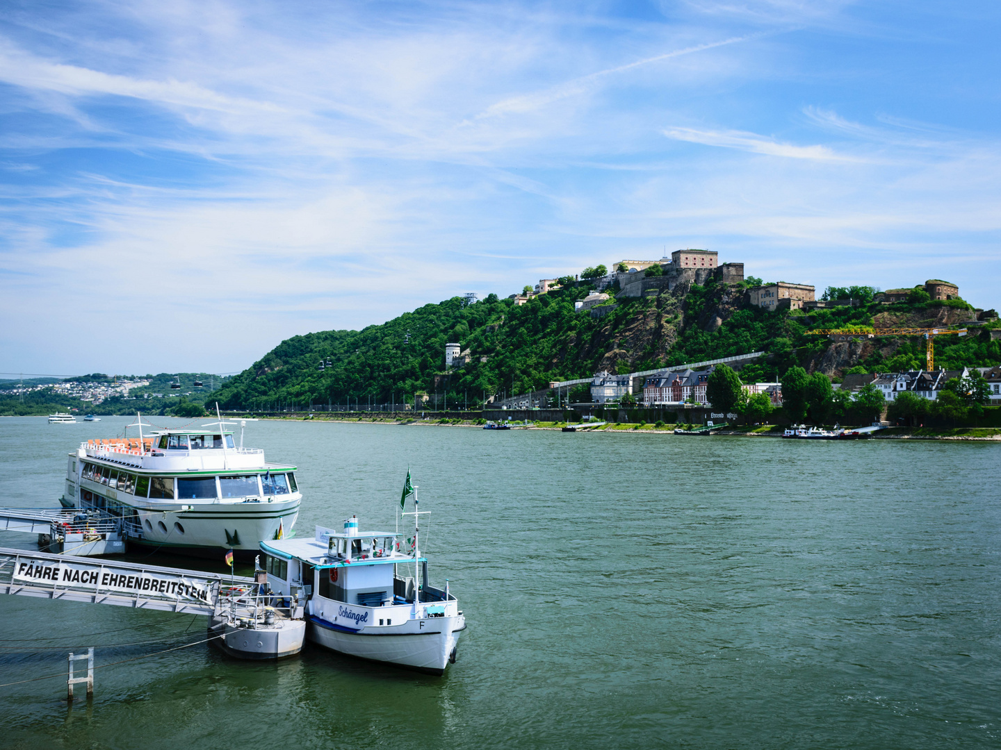 Blick auf Festung Ehrenbreitstein, Koblenz