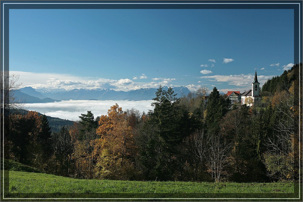 Blick auf Fluh (oberhalb von Bregenz)