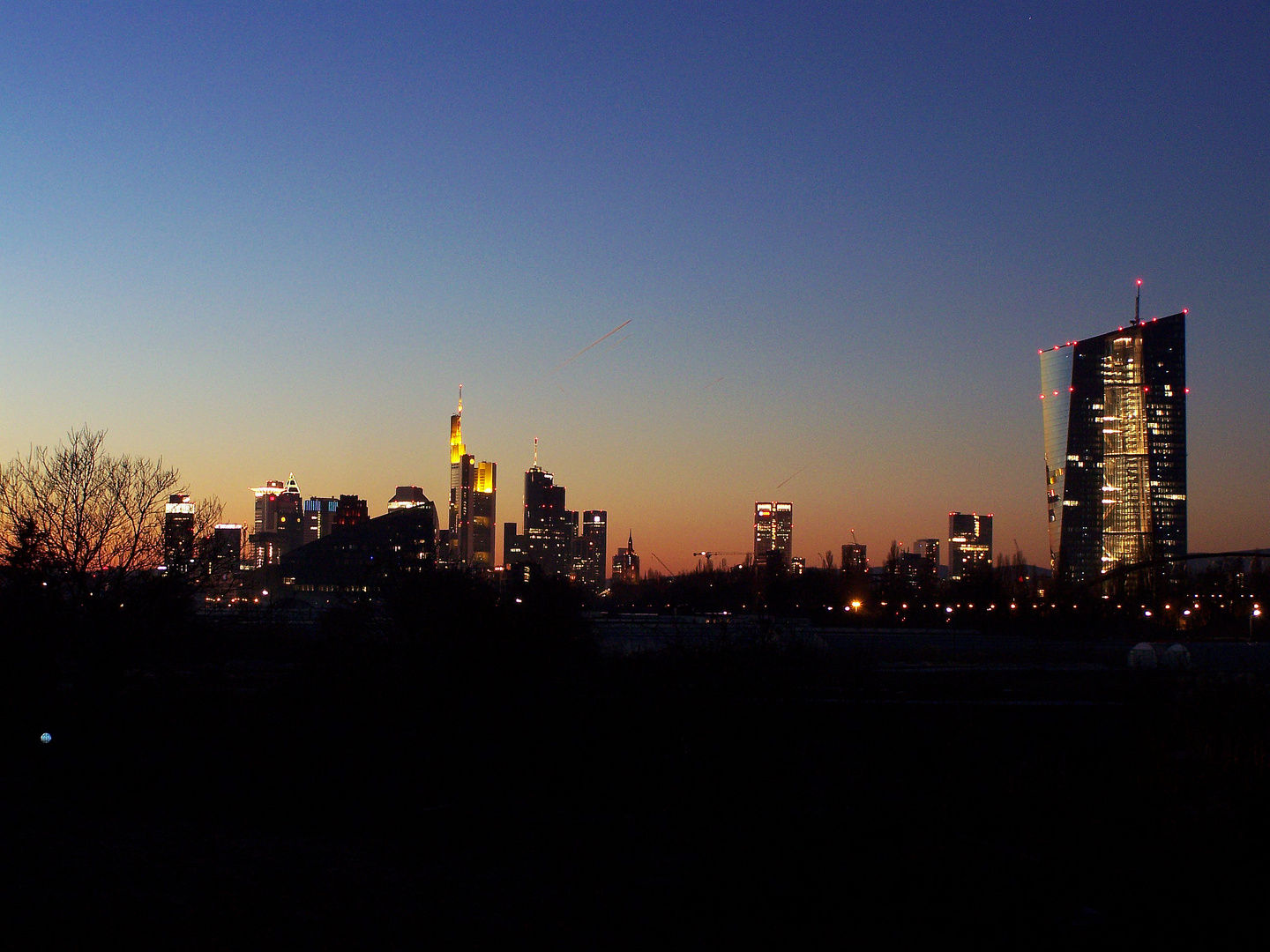 Blick auf Frankfurt aus Oberrad 