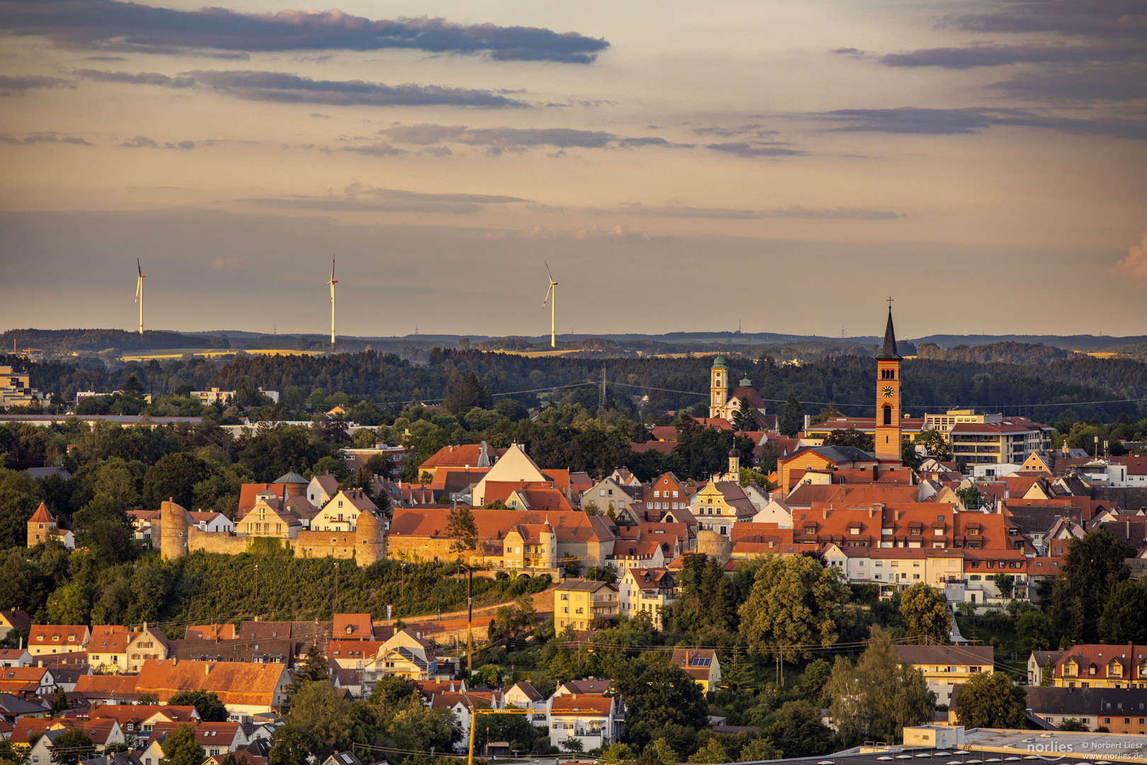 Blick auf Friedberg Bayern