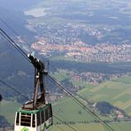 Blick auf Füssen mit Tegelbergbahn