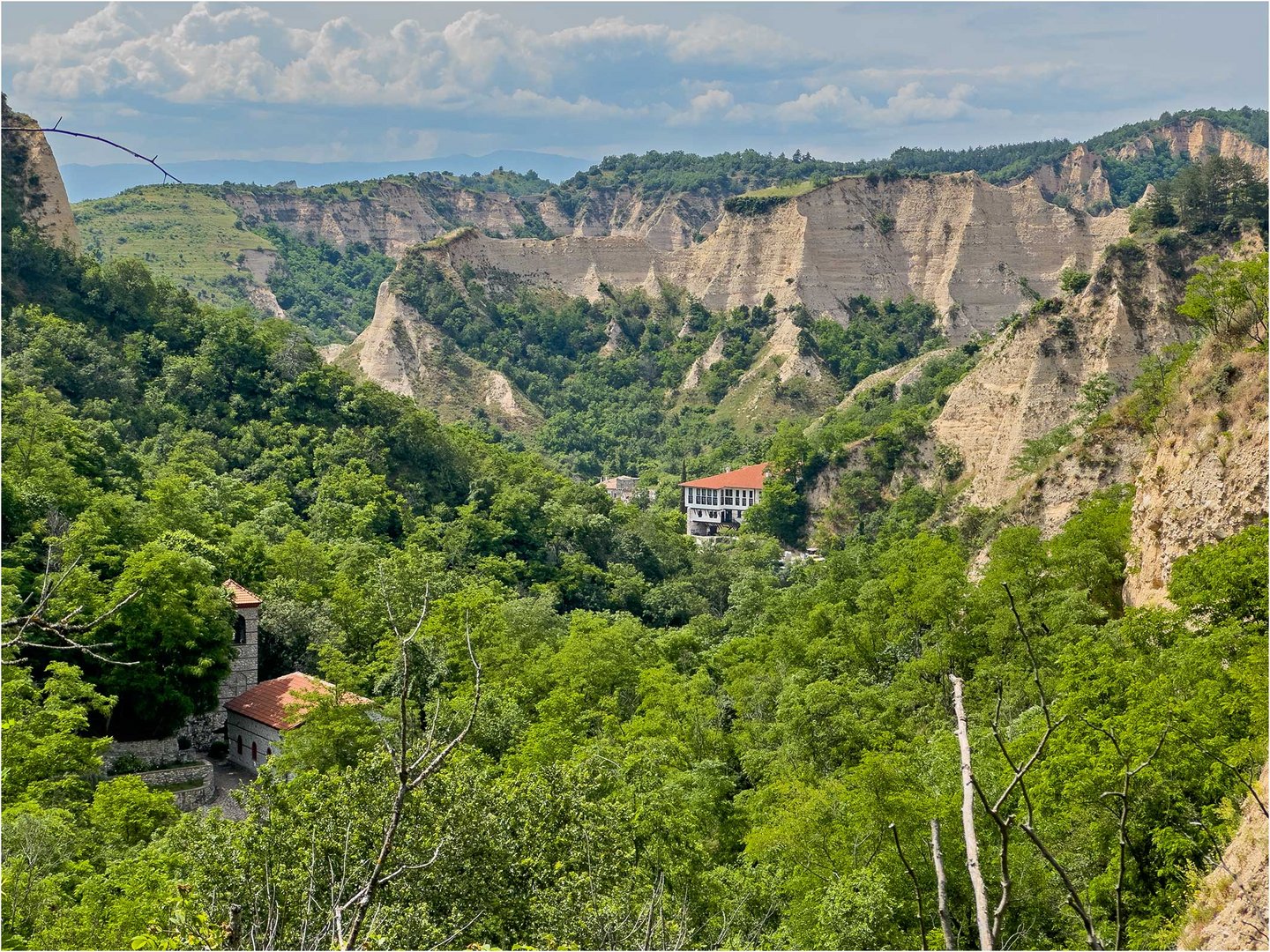 Blick auf Gebäude in Melnik