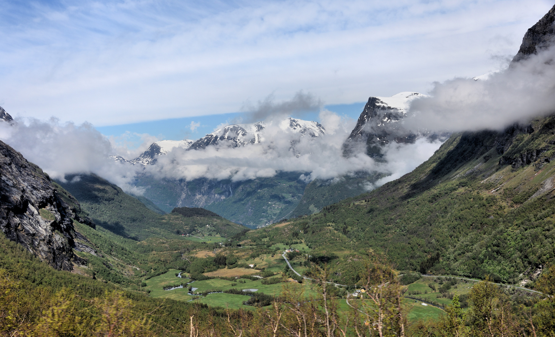 Blick auf Geiranger