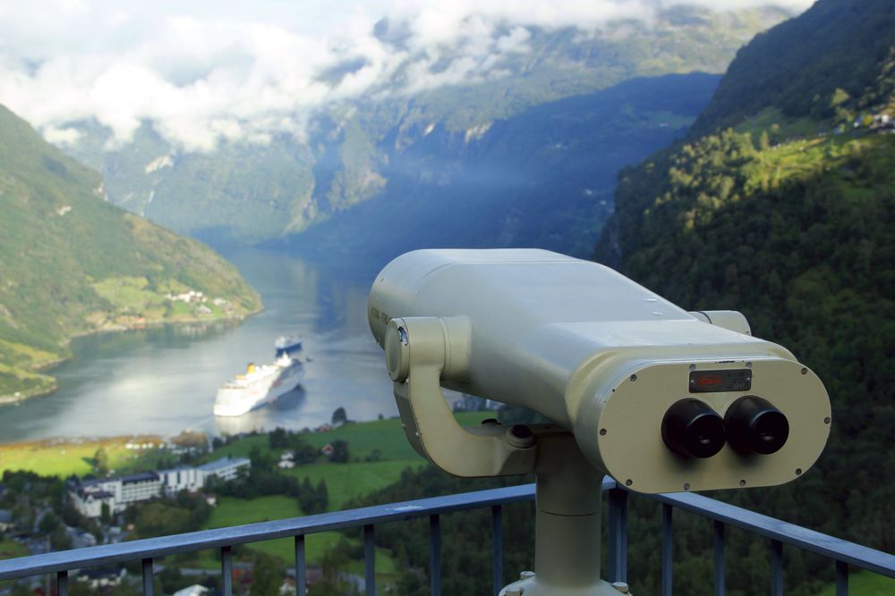 Blick auf Geiranger