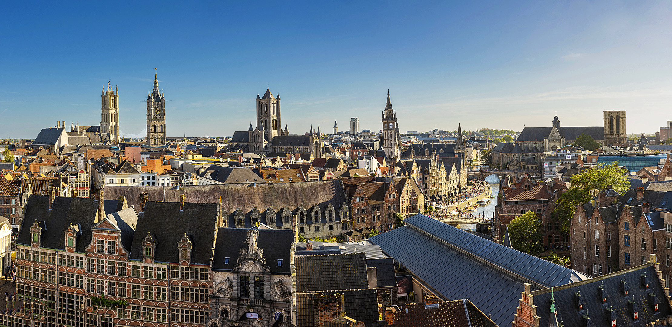 Blick auf Gent, Belgien