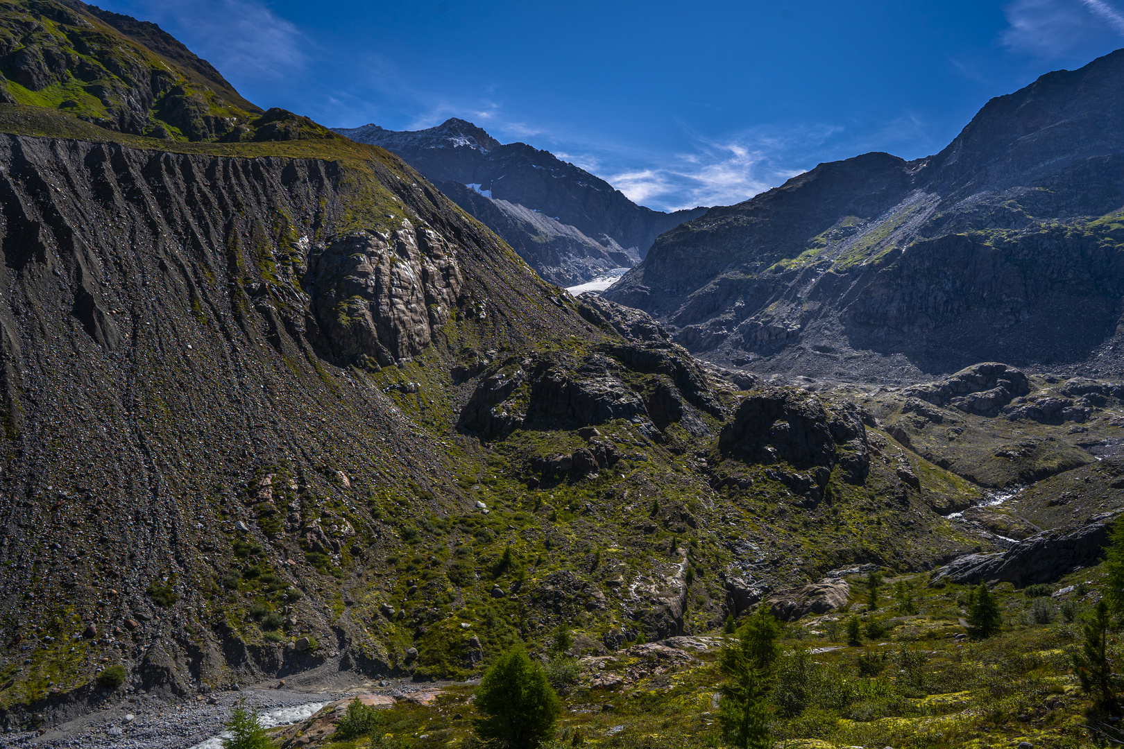 Blick auf Gletscher