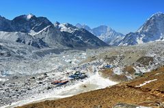 Blick auf Gorak Shep (5180 m) im Khumbu