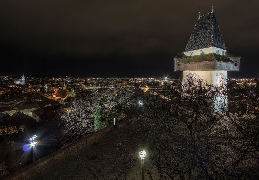 Blick auf Graz vom Schloßberg aus