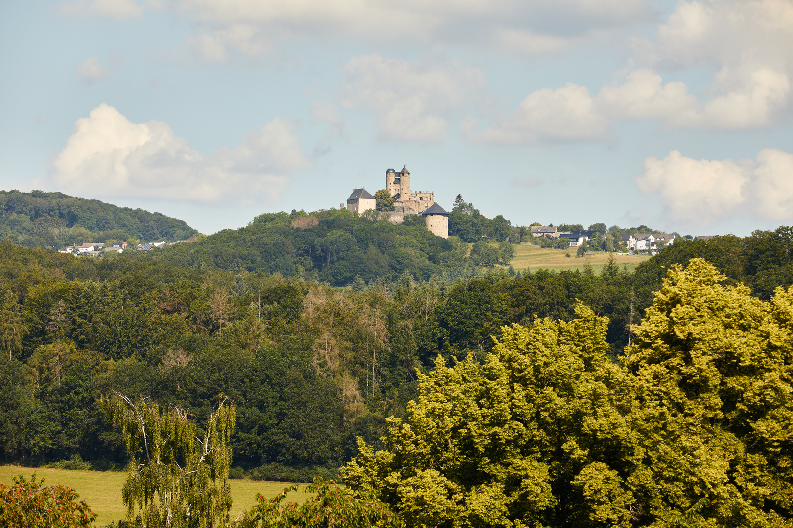Blick auf Greifenstein mit der Burgruine