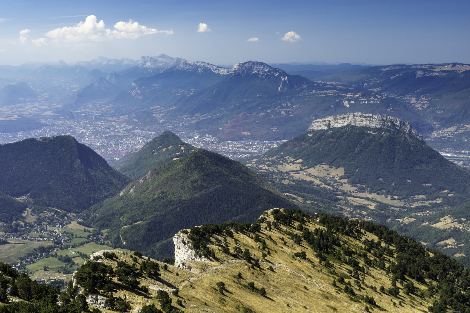 Blick auf Grenoble und das Vercors